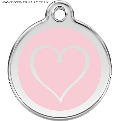Pretty Pink Heart Dog ID Tags (3x sizes)